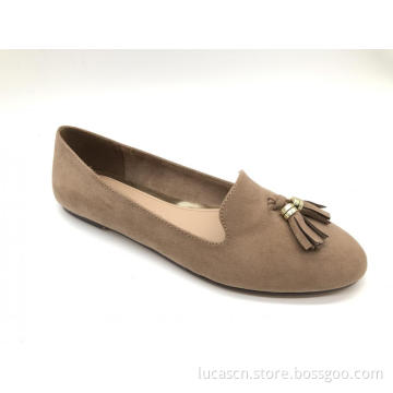 Women Tassel Slip On Shoes Ballet Flats